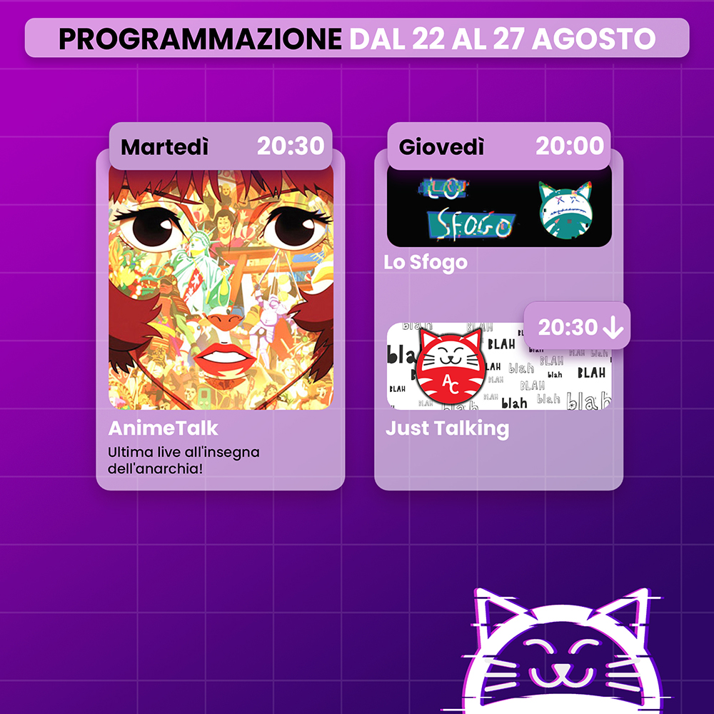 Calendario Twitch 22-27 AGOSTO Calendario Twitch 22-27 AGOSTO